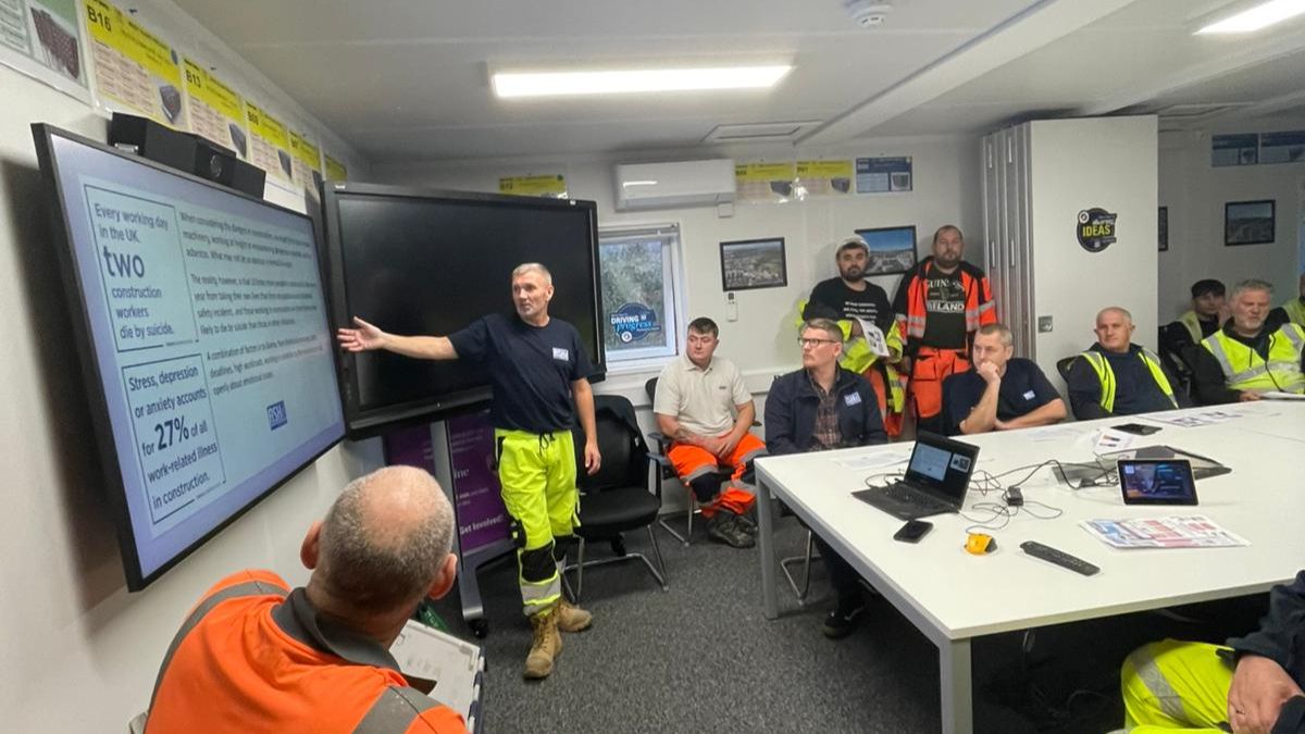 ASH Drywall delivers a Mental Health in Construction presentation at the University of Sussex